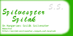 szilveszter szilak business card